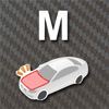 3M(TM) カーラッピング【ボンネット(M)】カーボン調(ガンメタ)