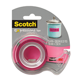 スコッチ（Ｒ）　デコレーションテープ　ディスペンサーつき　ピンク